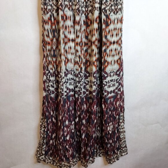 Jigsaw Maxi Slip Dress Women's 16 Patterned 100% Silk Empire Waist Lined Regency - Picture 10 of 15
